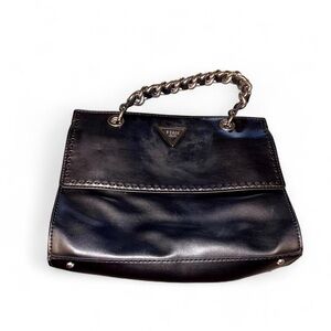 GUESS Sawyer Black Satchel Handbag